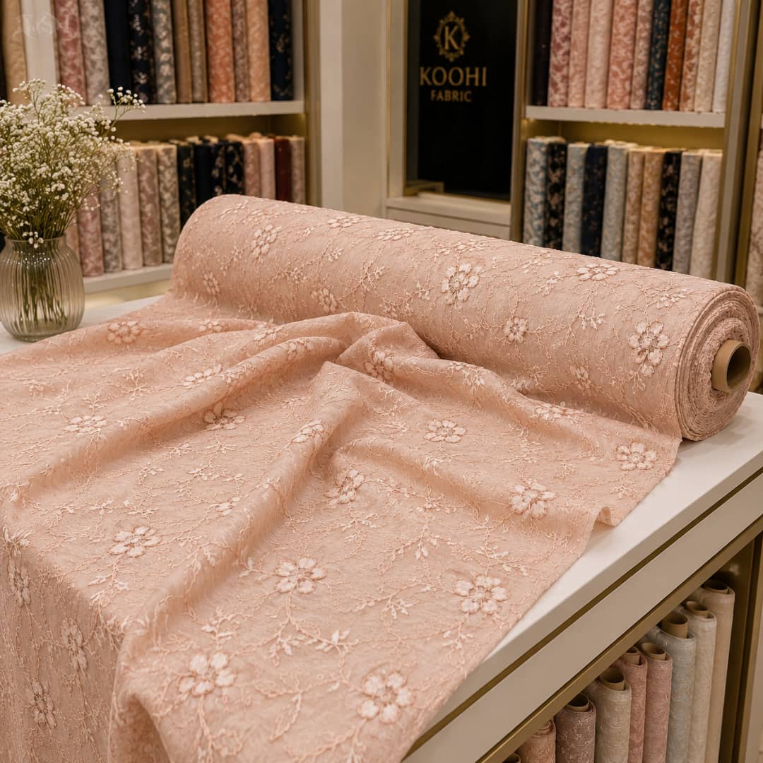 پارچه ماردین ترک سایه دار تمام گلدوزی شده